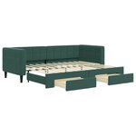 vidaXL Lit de jour avec gigogne et tiroirs sans matelas 80x200 cm