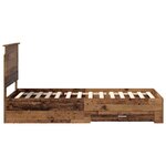 vidaXL Cadre de lit Bois ancien 100 x 200 cm Bois d'ingénierie