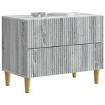 vidaXL Cabinet de chevet avec tiroir Sonoma gris 62 x 34 5 x 48 cm