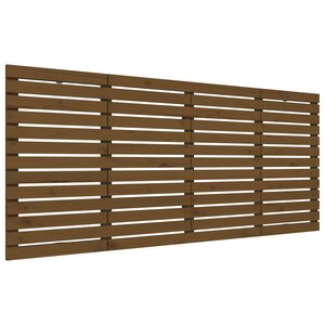 vidaXL Tête de lit murale Marron miel 166x3x91 5 cm Bois massif de pin