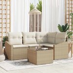 vidaXL Ensemble de salle à manger pour jardin 5 Pièces Beige et crème