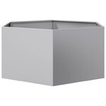 vidaXL Jardinière hexagone 104x90x45 cm acier galvanisé