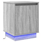 vidaXL Cabinet de chevet Gris 39 x 34 5 x 50 cm Bois d'ingénierie