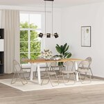vidaXL Chaise pliante 8 Pièces Sable 48 x 43 5 x 81 cm Simili cuir