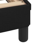 vidaXL Lit avec matelas noir 80x200 cm tissu