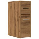vidaXL Armoire de salle de bain étroite avec roulettes chêne artisanal
