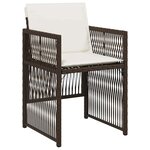 vidaXL Ensemble de salle à manger pour jardin 5 Pièces Marron Poly rotin