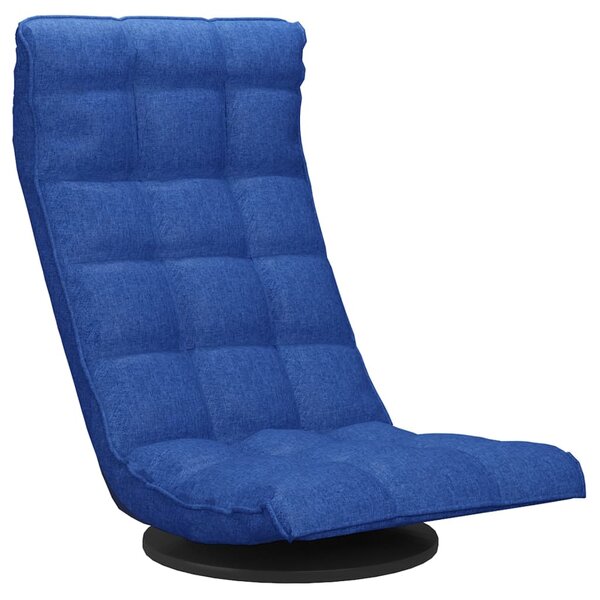vidaXL Chaise de sol pivotante Bleu Tissu