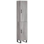 vidaXL Buffet haut Sonoma gris 34 5x34x180 cm Bois d'ingénierie