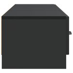 vidaXL Meuble TV 147 x 34 5 x 27 cm Noir Bois d'ingénierie