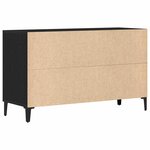 vidaXL Buffet Chêne noir 100 x 36 x 60 cm Bois d'ingénierie