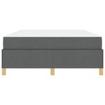 vidaXL Cadre de lit avec matelas Gris foncé 140 x 200 cm tissu