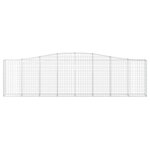 vidaXL Paniers à gabions arqués 8 Pièces 400x30x100/120 cm Fer galvanisé