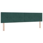 vidaXL Tête de lit LED avec bandes LED Vert 200 cm Velours