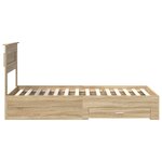 vidaXL Cadre de lit Chêne Sonoma 90 x 190 cm Bois d'ingénierie