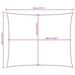 vidaXL Voile de parasol tissu oxford rectangulaire 3 5x4 5 m rouge