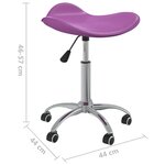 vidaXL Chaise de salle à manger pivotante Violet Similicuir