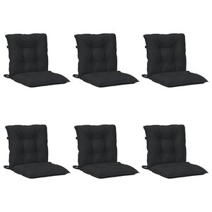 vidaXL Ensemble de coussins pour chaise à dossier bas 6 Pièces