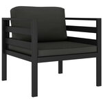 vidaXL Canapés simples 2 Pièces avec coussins Aluminium Anthracite