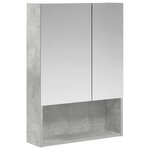 vidaXL Armoire Miroir de Salle de Bain Gris béton 50 x 14 5 x 70 cm