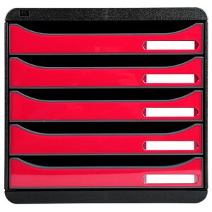 Module De Classement Big Box Plus 5 Tiroirs Iderama - Framboise Brillant - Exacompta