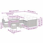 vidaXL Ensemble de canapé de jardin 13 Pièces beige et gris clair