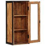 vidaXL Armoire de salle de bain murale bois massif d'acacia et fer