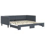 vidaXL Lit de jour avec gigogne sans matelas gris foncé 100x200 cm