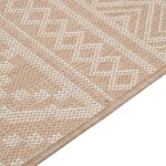 vidaXL Tapis à tissage plat d'extérieur 200x280 cm Rayures brunes