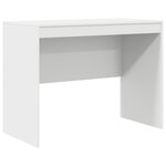 vidaXL Bureau avec rangement Bois aggloméré blanc