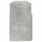 vidaXL Meuble TV avec lumières LED gris béton 120x30x50 cm