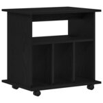 vidaXL Cabinet roulant Chêne noir 60 x 45 x 55 cm Bois d'ingénierie
