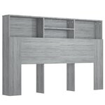 vidaXL Armoire de tête de lit Sonoma gris 160x19x103 5 cm
