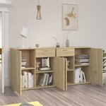 vidaXL Buffet Chêne sonoma 160x36x75 cm Bois d'ingénierie