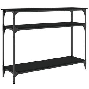 vidaXL Table console noir 100x29x75 cm bois d'ingénierie