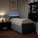 vidaXL Sommier à lattes de lit avec matelas gris clair 80x200 cm tissu