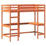 vidaXL Lit superposé sans matelas cire marron 90x190 cm pin massif