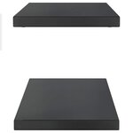 vidaXL Étagères murales 2 Pièces 100x30x3 cm noir acier inoxydable