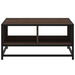 vidaXL Table basse chêne marron 60 5x60 5x30cm bois d'ingénierie/métal