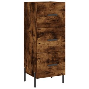 vidaXL Buffet Chêne fumé 34 5x34x90 cm Bois d'ingénierie