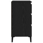 vidaXL Buffet avec tiroir Chêne noir 60 x 35 x 70 cm Bois d'ingénierie