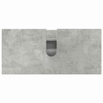 vidaXL Ensemble de mobilier de salle de bain 4 Pièces Gris béton