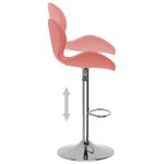 vidaXL Tabourets de bar lot de 2 rose velours