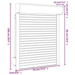 vidaXL Volet roulant aluminium 70x100 cm anthracite