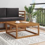 vidaXL Table de jardin Naturel 79 x 79 x 37 cm