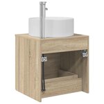 vidaXL Vanité de lavabo mural Chêne Sonoma 49 5 x 44 5 x 65 5 cm