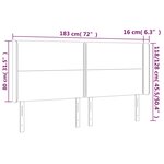 vidaXL Tête de lit avec oreilles Cappuccino 183x16x118/128 cm