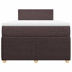 vidaXL Sommier à lattes de lit et matelas marron foncé 120x190cm tissu