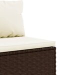 vidaXL Salon de jardin 6 Pièces avec coussins Marron Résine tressée