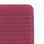 vidaXL Chaises à manger lot de 2 Rouge bordeaux Velours